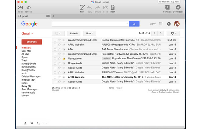 Gmail web app mac os